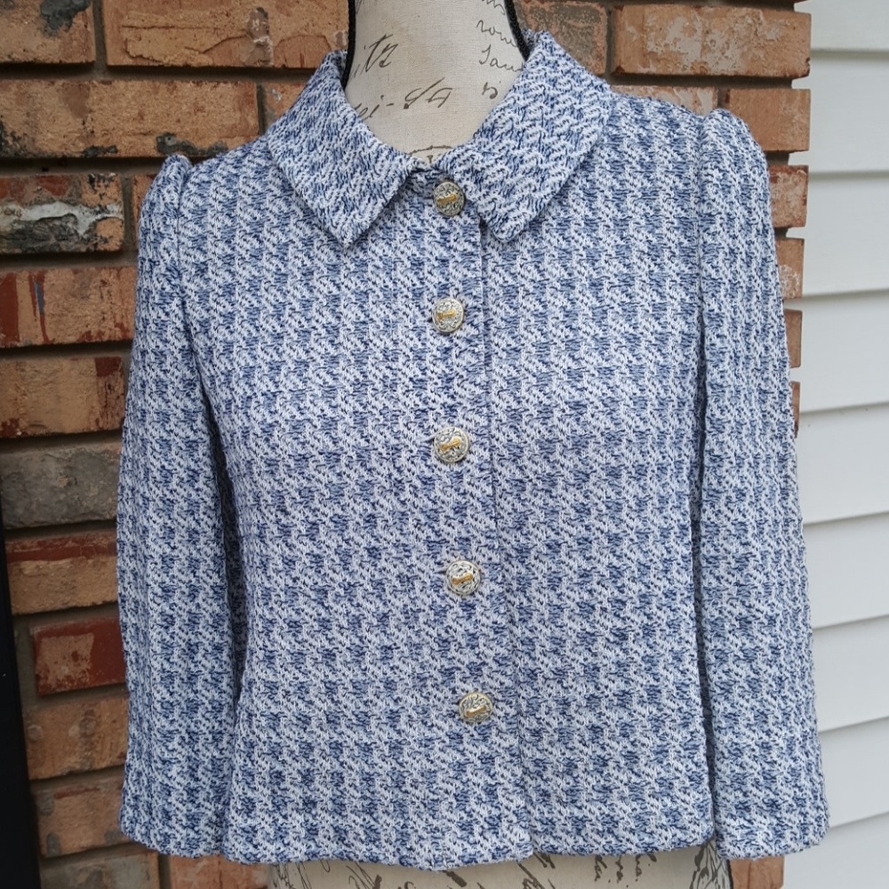 St. John cropped 3/4 sleeve jacket EUC